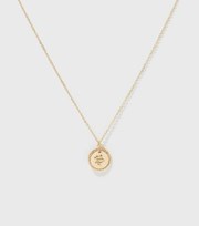 New Look Gold Snake Circle Pendant Necklace